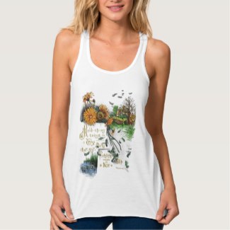 Flowy racer-back tank top.