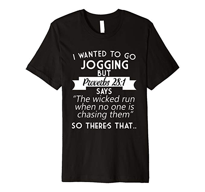 Funny Bible text jogging T shirt