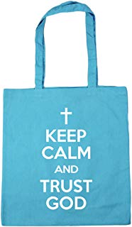 Keep calm and trust God Christian tote 