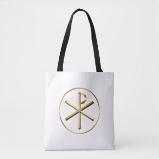 Chi-rho symbol religious tote